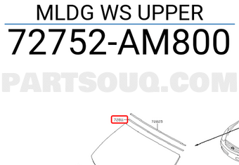 Nissan 72752AM800 MLDG WS UPPER