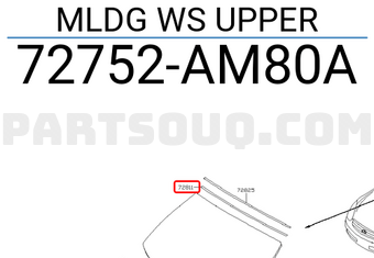 Nissan 72752AM80A MLDG WS UPPER