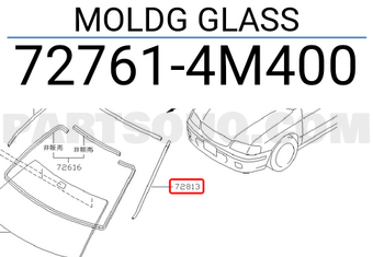 Nissan 727614M400 MOLDG GLASS