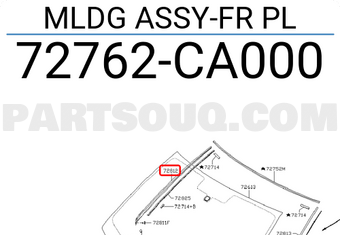Nissan 72762CA000 MLDG ASSY-FR PL
