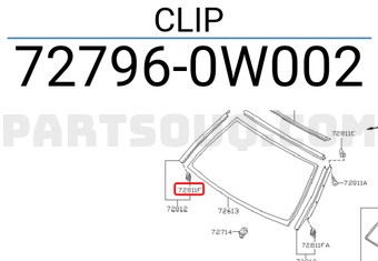 Nissan 727960W002 CLIP