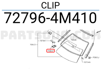 Nissan 727964M410 CLIP