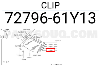 Nissan 7279661Y13 CLIP