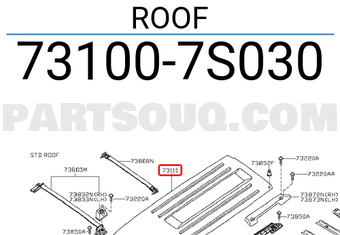 Nissan 731007S030 ROOF