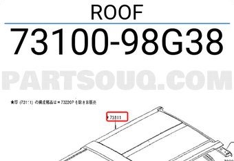 Nissan 7310098G38 ROOF