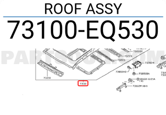 Nissan 73100EQ530 ROOF ASSY