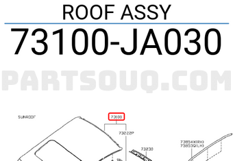 Nissan 73100JA030 ROOF ASSY