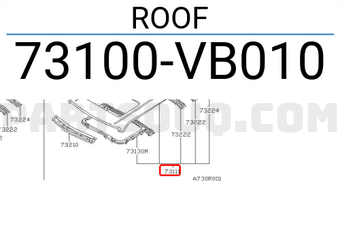 Nissan 73100VB010 ROOF