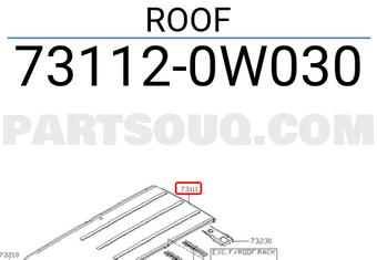 Nissan 731120W030 ROOF
