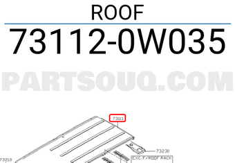 Nissan 731120W035 ROOF