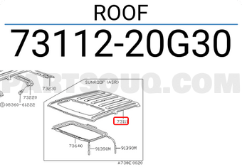 Nissan 7311220G30 ROOF