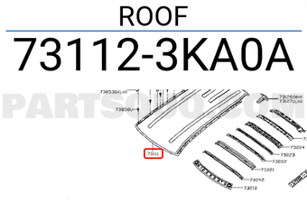 Nissan 731123KA0A ROOF