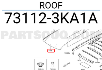 Nissan 731123KA1A ROOF
