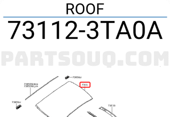 Nissan 731123TA0A ROOF