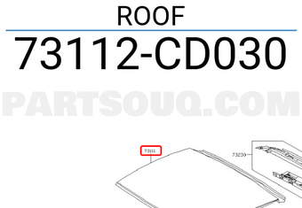 Nissan 73112CD030 ROOF