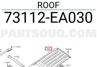 Nissan 73112EA030 ROOF