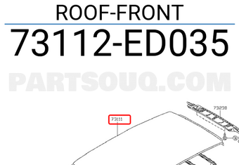 Nissan 73112ED035 ROOF-FRONT