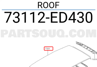 Nissan 73112ED430 ROOF