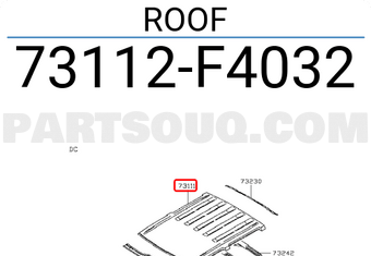 Nissan 73112F4032 ROOF