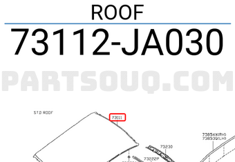 Nissan 73112JA030 ROOF