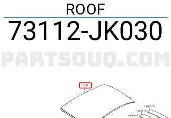 Nissan 73112JK030 ROOF