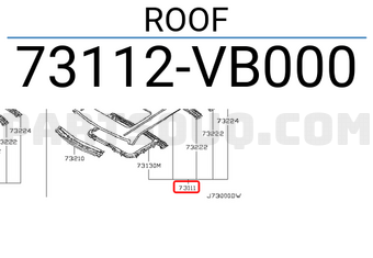 Nissan 73112VB000 ROOF