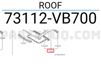 Nissan 73112VB700 ROOF