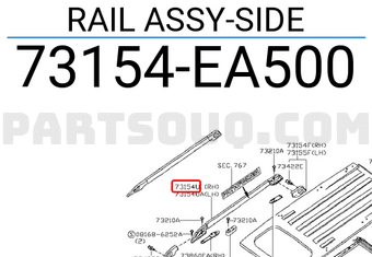 Nissan 73154EA500 RAIL ASSY-SIDE