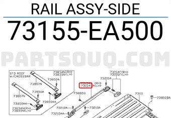 Nissan 73155EA500 RAIL ASSY-SIDE