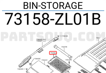 Nissan 73158ZL01B BIN-STORAGE