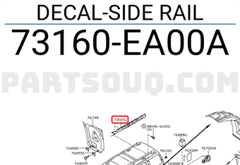 Nissan 73160EA00A DECAL-SIDE RAIL