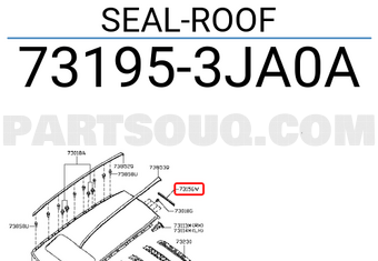 Nissan 731953JA0A SEAL-ROOF