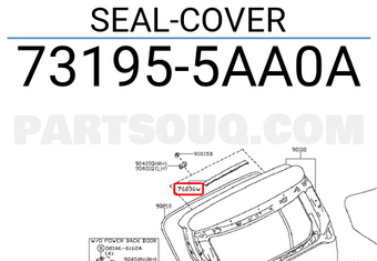 Nissan 731955AA0A SEAL-COVER