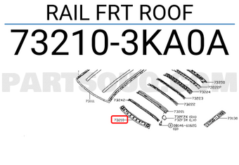 Nissan 732103KA0A RAIL FRT ROOF