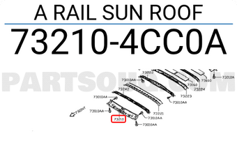 Nissan 732104CC0A A RAIL SUN ROOF