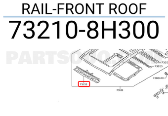 Nissan 732108H300 RAIL-FRONT ROOF