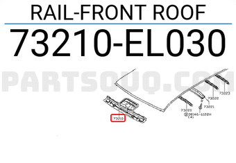 Nissan 73210EL030 RAIL-FRONT ROOF