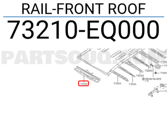 Nissan 73210EQ000 RAIL-FRONT ROOF
