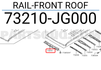 Nissan 73210JG000 RAIL-FRONT ROOF