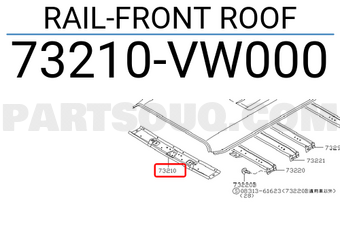 Nissan 73210VW000 RAIL-FRONT ROOF