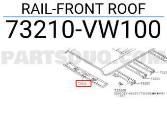Nissan 73210VW100 RAIL-FRONT ROOF