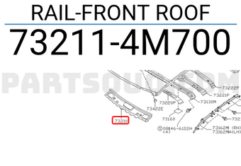 Nissan 732114M700 RAIL-FRONT ROOF