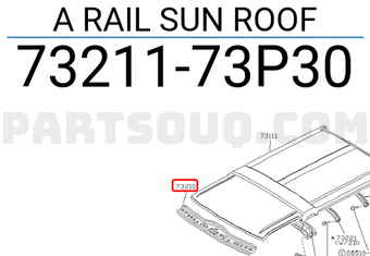 Nissan 7321173P30 A RAIL SUN ROOF