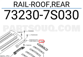 Nissan 732307S030 RAIL-ROOF,REAR