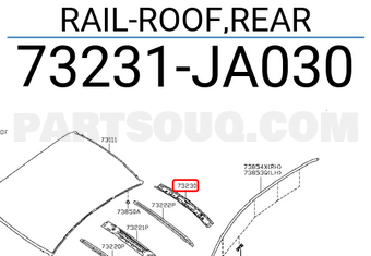 Nissan 73231JA030 RAIL-ROOF,REAR