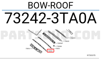 Nissan 732423TA0A BOW-ROOF