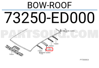 Nissan 73250ED000 BOW-ROOF