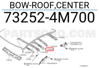 Nissan 732524M700 BOW-ROOF,CENTER