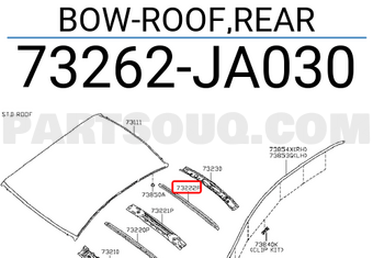 Nissan 73262JA030 BOW-ROOF,REAR