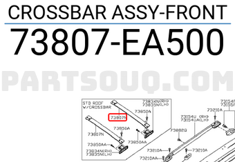 Nissan 73807EA500 CROSSBAR ASSY-FRONT